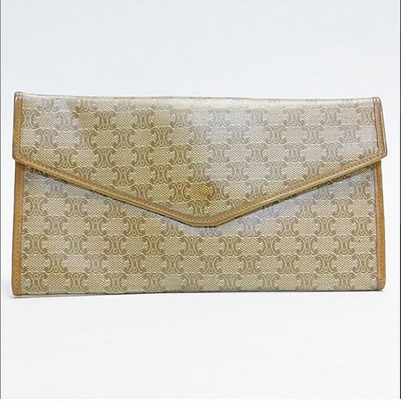 ⭐️Celine Long Wallet Macadam Beige Brown Gold Coming Soon for Minor Restoration - Picture 2 of 6